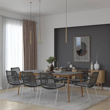 Dark wood dining online table and 8 chairs